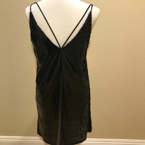 New. Sexy Black Sequin Little Black Dress - Picture 4 of 7